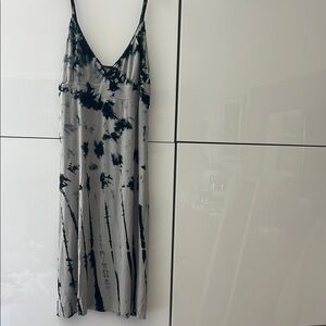 Anama Black and Gray Strapless Dress